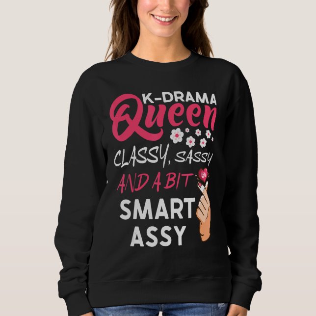 Sweatshirt K Drama Queen Coréen Kdrama Mama (Devant)