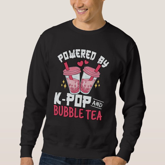 Sweatshirt K Pop Bubble Tea Boba Korean Pink K Pop Music (Devant)