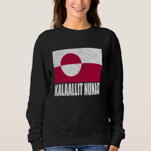 Sweatshirt Kalaallit Nunaat Drapeau Grunge Souvenir Vintage G