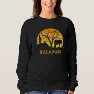 Sweatshirt Kalahari Desert Elephant Meerkat Sunset Safari Afr