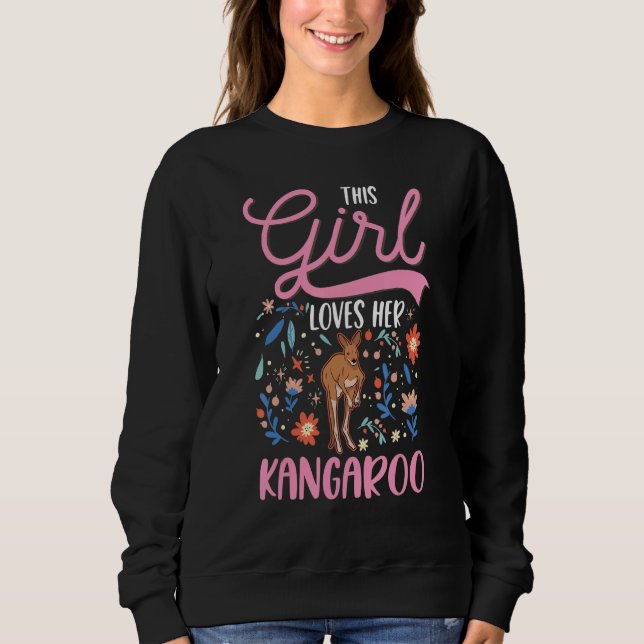 Sweatshirt Kangaroo Girl Australia Australian Kangaroo (Devant)