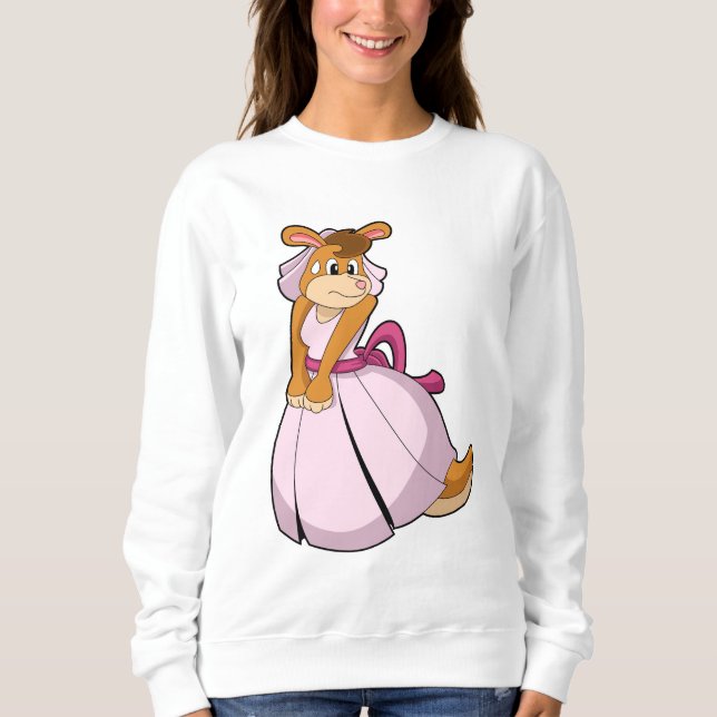 Sweatshirt Kangourou en mariée avec une robe de mariée (Devant)