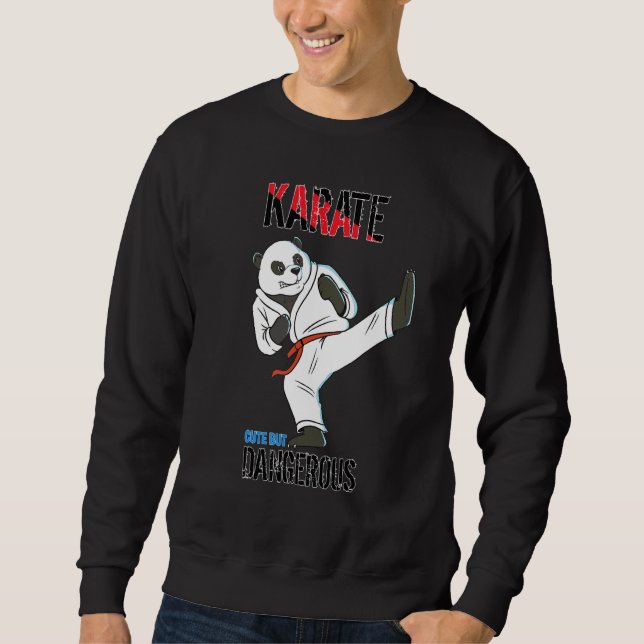 Sweatshirt Karate Panda  Panda au karaté mignon mais dangereu (Devant)