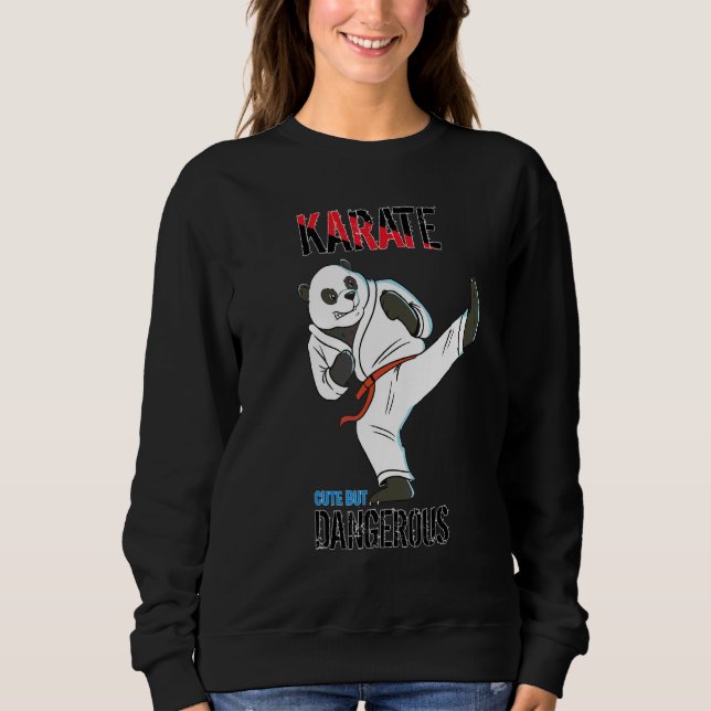 Sweatshirt Karate Panda  Panda de karaté mignon mais dangereu (Devant)