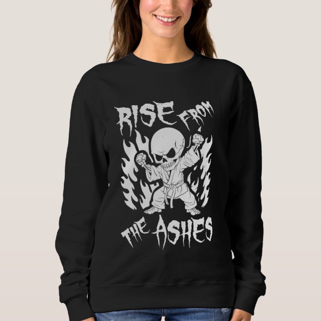 Sweatshirt Karate Skeleton - Fighter Martial Arts Karate (Devant)