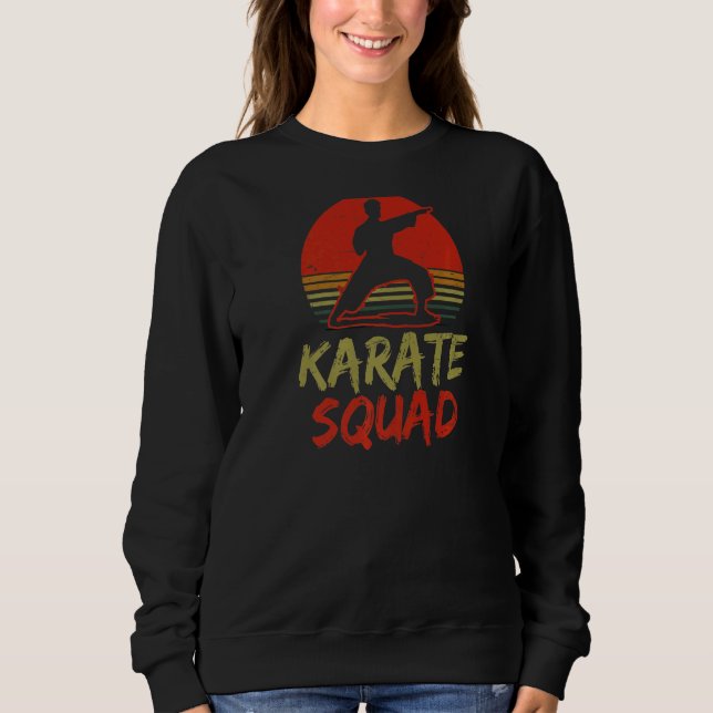 Sweatshirt Karate Squad Vintage Retro Sunset Karate (Devant)