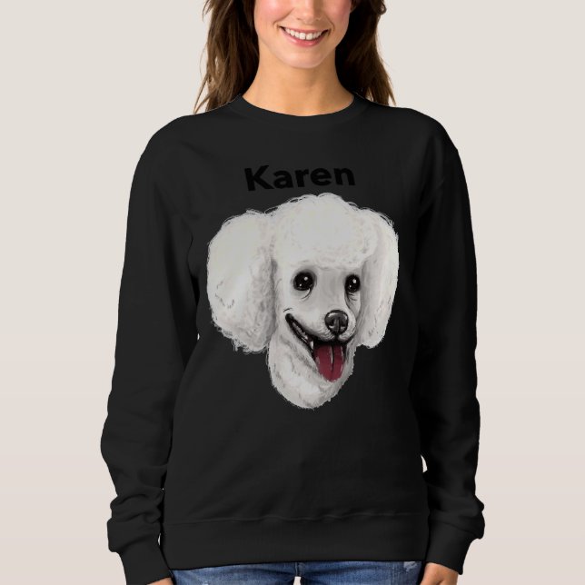 Sweatshirt Karen Chien Poodle (Devant)