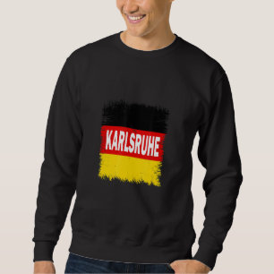 Sweatshirt Karlsruhe Allemagne Avec Drapeau Allemand