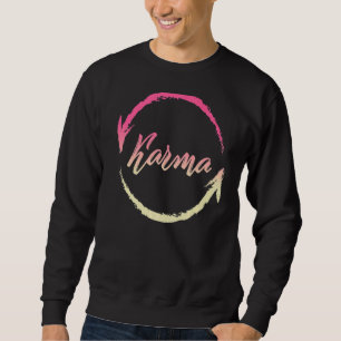 Sweatshirt Karma Bouddha Yoga Vintage droit universel Bouddhi