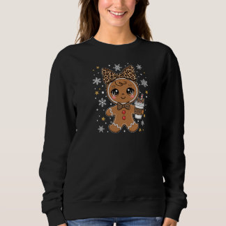 Sweatshirt kawaii gingerbread leopard christmas