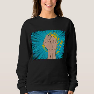 Sweatshirt Kazakhstan Drapeau cyrillique pour les immigrants 