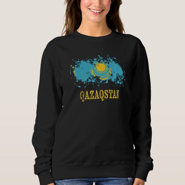 Sweatshirt Kazakhstian enthusiasts for Qazaqstan and Kazakhst (Devant)