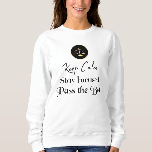 Sweatshirt Keep calm. Restez Concentrés. Passer la barre (Devant)