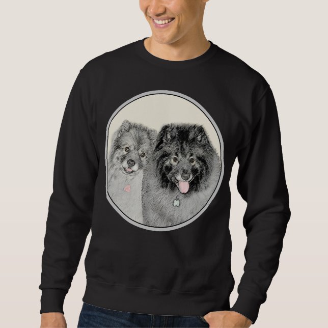 Sweatshirt Keeshond Graphics Keeshond Maman et son (Devant)