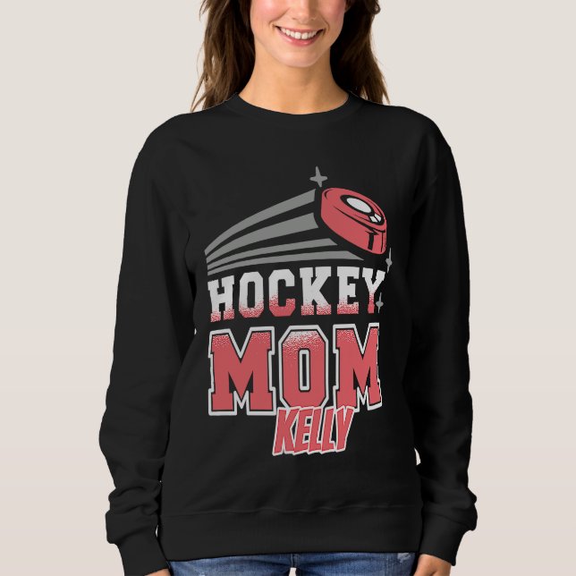 Sweatshirt Kelly Hockey Mom With Puck Womens (Devant)