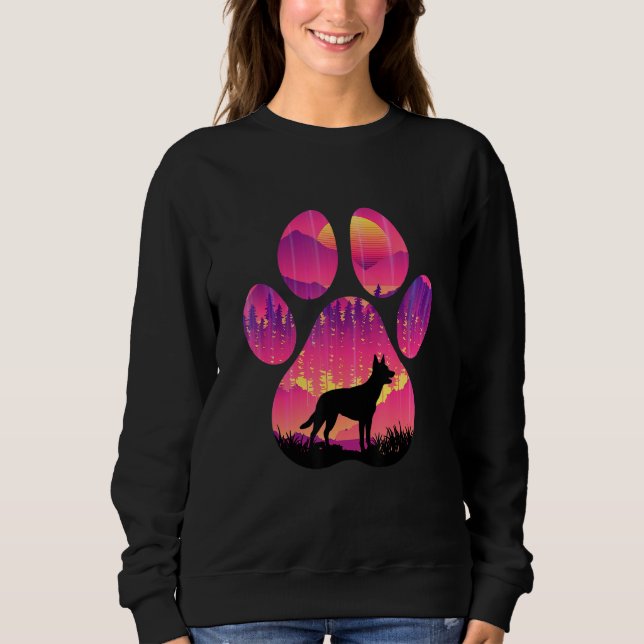 Sweatshirt Kelpie Paw Mom Dad Dog  Women Men (Devant)