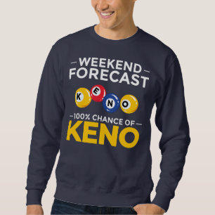 Sweatshirt Keno Game Player Slot Machine Numbers Casino
