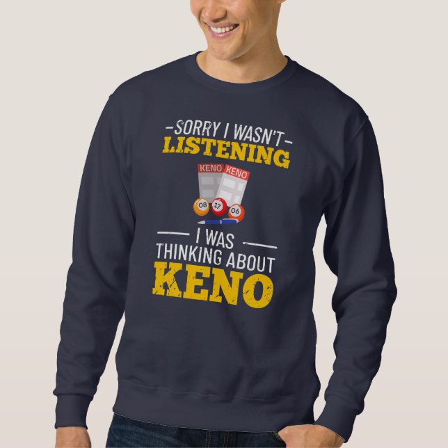 Sweatshirt Keno Joueur Slot Machine Numéros Casino  (Devant)