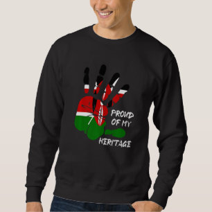 Sweatshirt Kenya Drapeau de la main Afrique Kenya