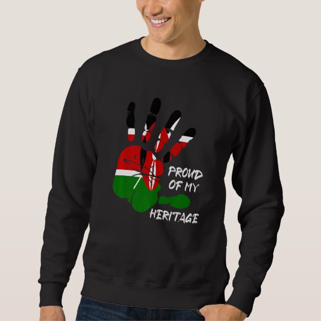 Sweatshirt Kenya Drapeau de la main Afrique Kenya (Devant)