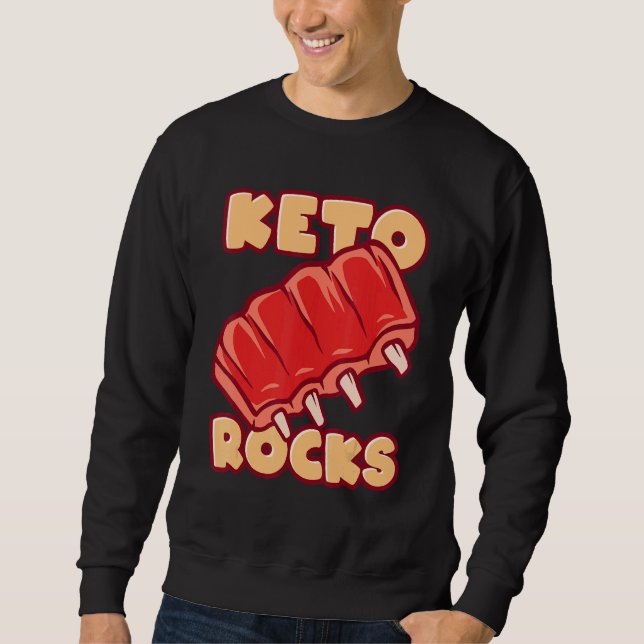 Sweatshirt Keto Rocks Grilled Spare Ribs (Devant)