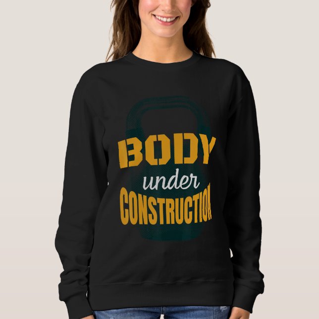 Sweatshirt Kettlebell WorkBody En Construction Gym Quo (Devant)