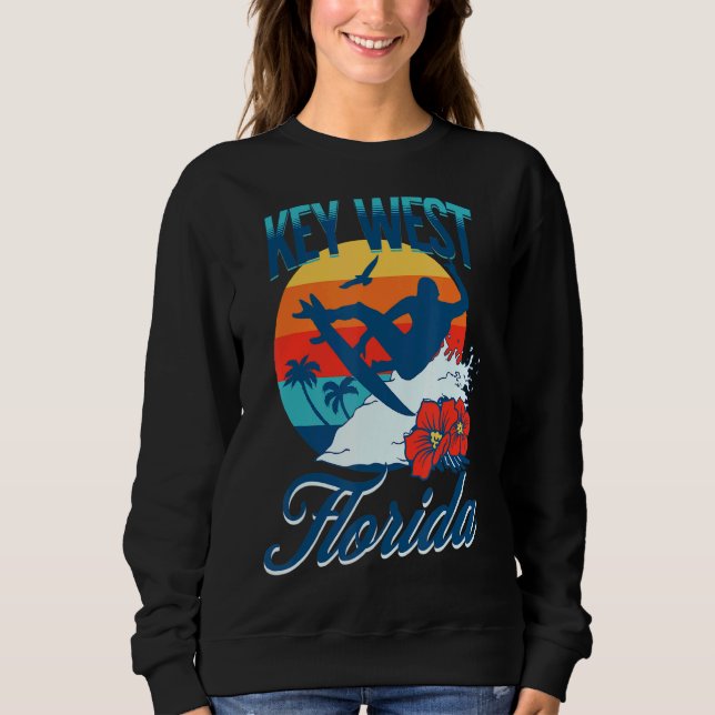 Sweatshirt Key West Florida Beach Surf Vacances été (Devant)