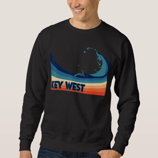 Sweatshirt Key West Florida Retro Surf Voile & Pêche Vaca (Devant)
