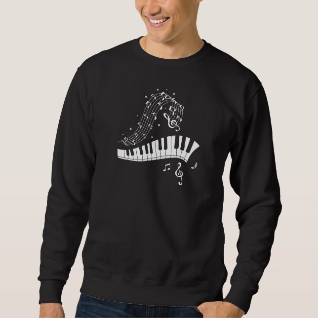 Sweatshirt Keyboard piano Music Note Design for Music Pianist (Devant)