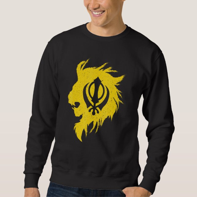 Sweatshirt Khanda Lion Kaur Punjabi Sikhism Sikh (Devant)