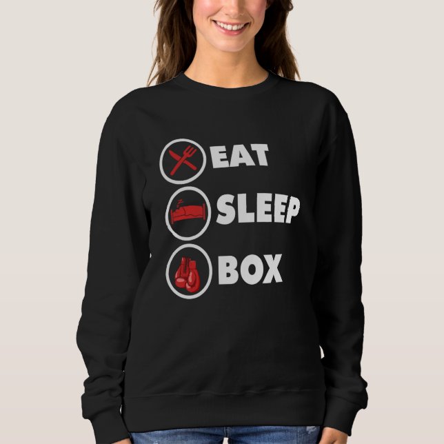 Sweatshirt Kickboxeur Manger Dormir Boxe Boxe Boxeur Kickboxi (Devant)