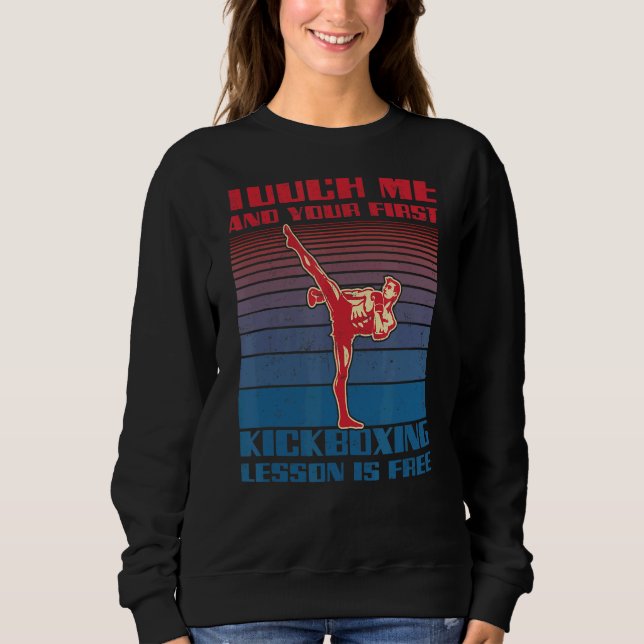 Sweatshirt Kickboxing Karate Taekwondo Martial Training Athle (Devant)