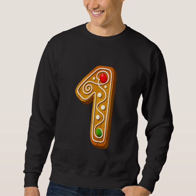 Sweatshirt Kids  1 Cutest Capital Christmas Cookie Alphabet N (Devant)