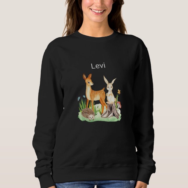 Sweatshirt Kids Animal deer rabbit hedgehog Levi Premium (Devant)