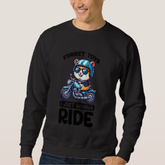 Sweatshirt Kids Biker Motorcycle Riding Hamster Boys