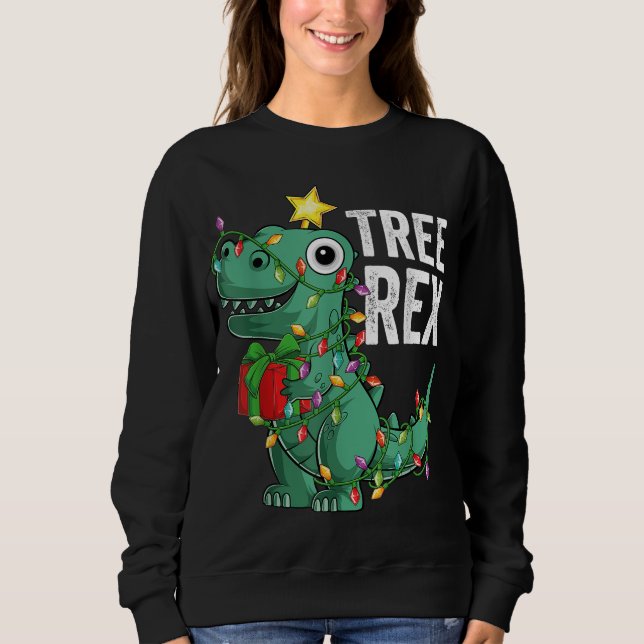 Sweatshirt Kids Christmas Dinosaur Tree Rex Pajamas Toddler B (Devant)