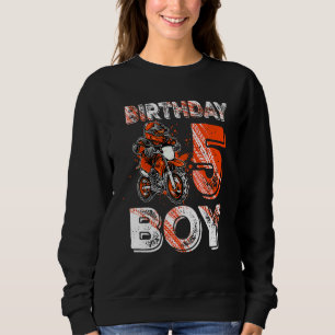 Sweatshirt Kids Dirt Bike 5Anniversaire Moto Dirtbike