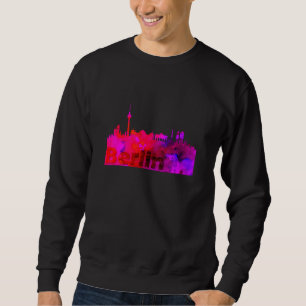 Sweatshirt Kids Skyline Berlin Allemagne Capital Watercolor L