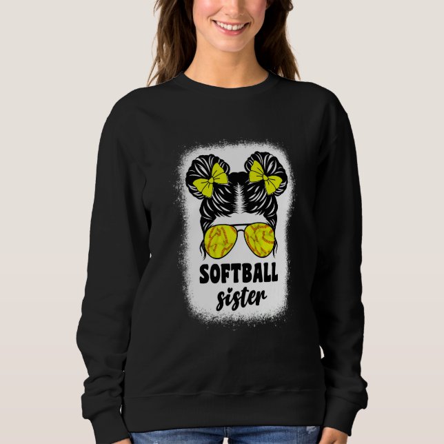 Sweatshirt Kids Softball Little Sister For Teen Girls Catcher (Devant)