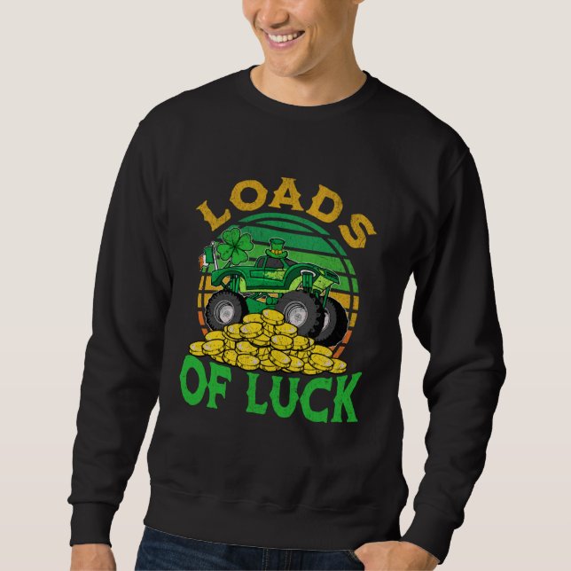 Sweatshirt Kids St Patricks Day 2023 Monster Truck Loads Of L (Devant)