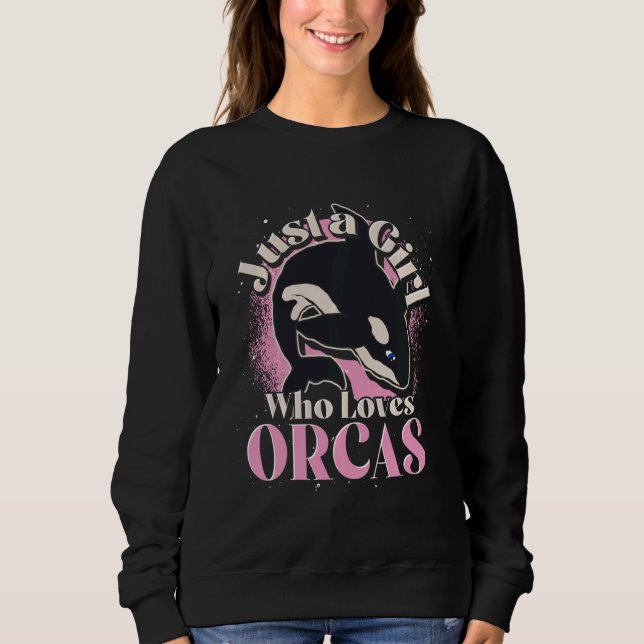 Sweatshirt Killer Whale  Ocean Animal  Girls Women Orca Long  (Devant)