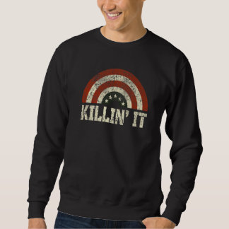 Sweatshirt Killin´ It USA Flag Sayings Women Top Killin It
