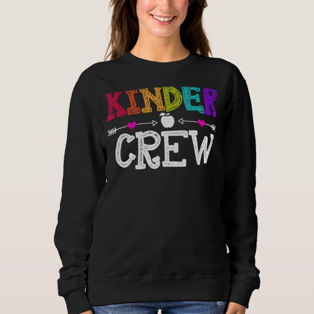 Sweatshirt Kinder Crew Kindergarten Enseignant 1er Jour De L' (Devant)