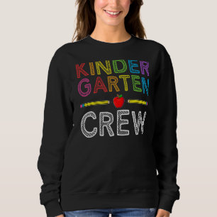 Sweatshirt Kinder Crew Kindergarten Enseignant 1er jour de l'