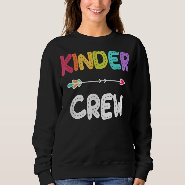 Sweatshirt Kinder Crew Kindergarten Enseignant 1er Jour De L' (Devant)