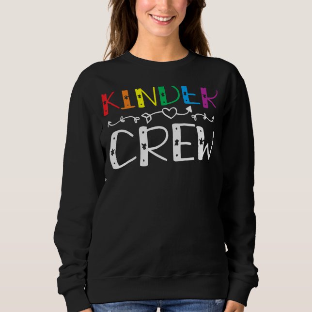 Sweatshirt Kinder Crew Kindergarten Enseignant 1er Jour De L' (Devant)