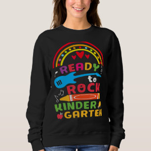 Sweatshirt Kinder Crew Kindergarten Enseignant 1er Jour De L'