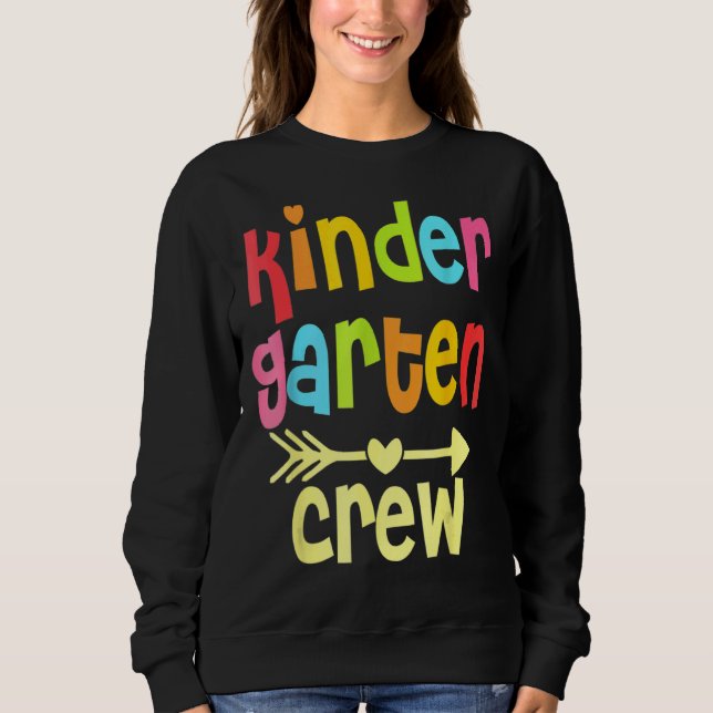 Sweatshirt Kinder Crew Kindergarten Enseignant 1er Jour De L' (Devant)
