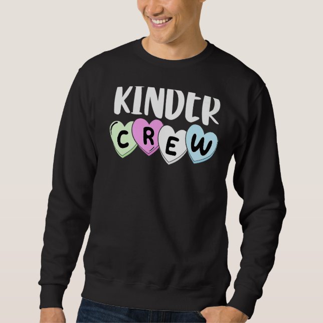Sweatshirt Kinder Crew Kindergarten Enseignant 1er Jour De L' (Devant)