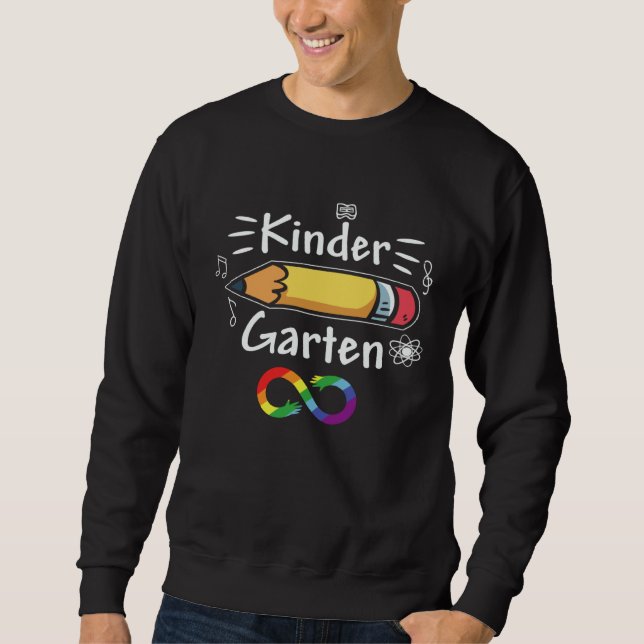 Sweatshirt Kindergarten First Day Of School Autism Awareness  (Devant)